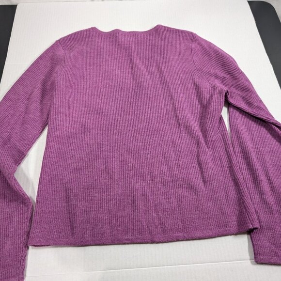 Sarah Spencer purple sweater size large 100% Merino Wool made in Australia - Picture 6 of 6